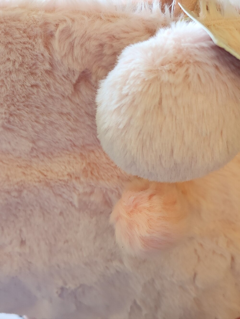 Plush Faux Fur Tote Bag in Blush Pink Wit Pom Pom Charms■ No Offers 》 Nwt - Picture 3 of 5